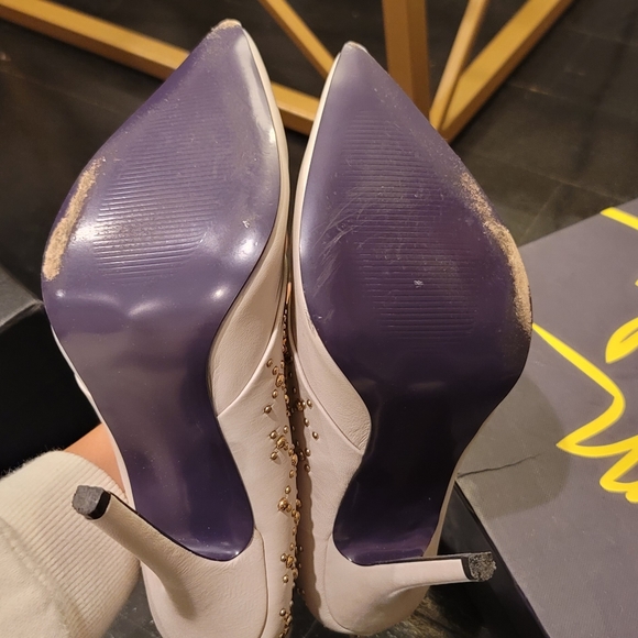 London Trash Heeled Studded Boots Booties Size 8 - Picture 8 of 9